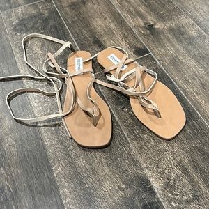 Worn once! Steve Madden Wynn nude lace-up sandal in size 8.5
